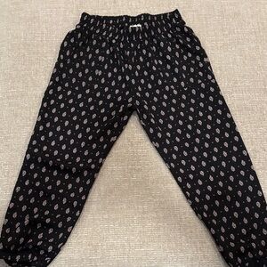 About A Girl Black Floral Jogger Pants
